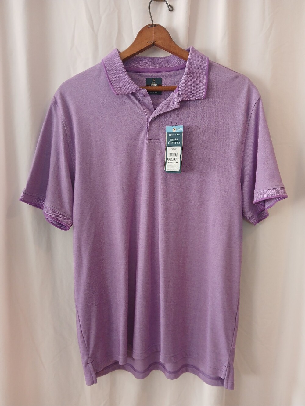 Member's Mark Premium Cotton Polo - Daniel Purple (Large)